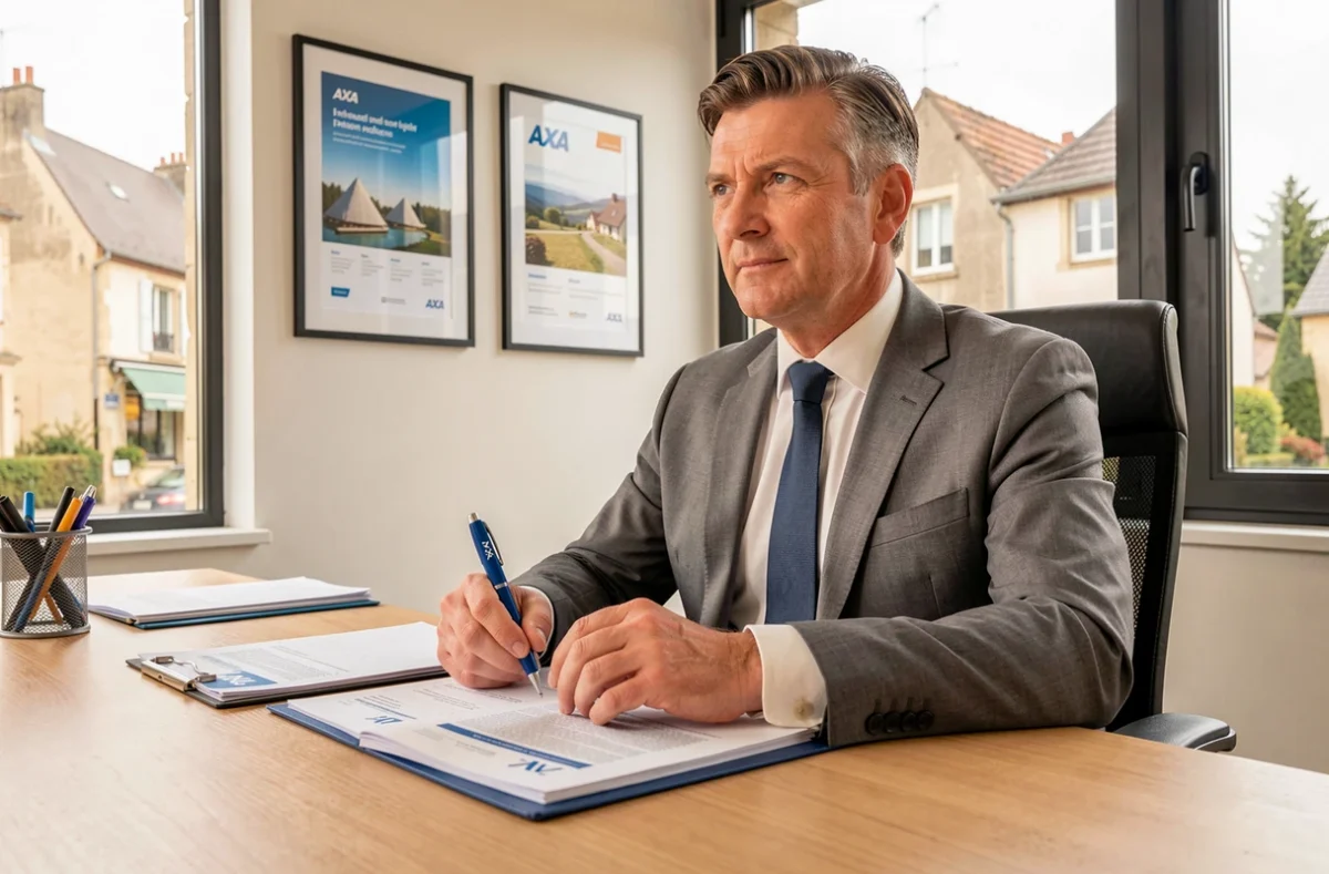 Agent exclusif AXA Patrick Fruleux dans son agence à Avilly-Saint-Léonard