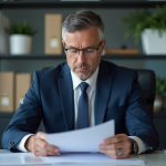 Conseiller financier en costume navy en réunion